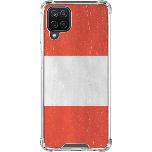 Distressed Austria Flag Galaxy A12 Clear Case